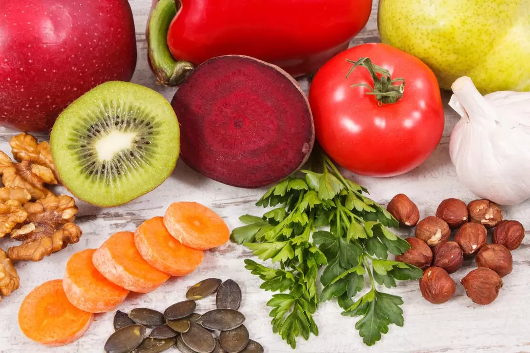 Podagrahaigete dieet sisaldab erinevaid köögivilju ja puuvilju